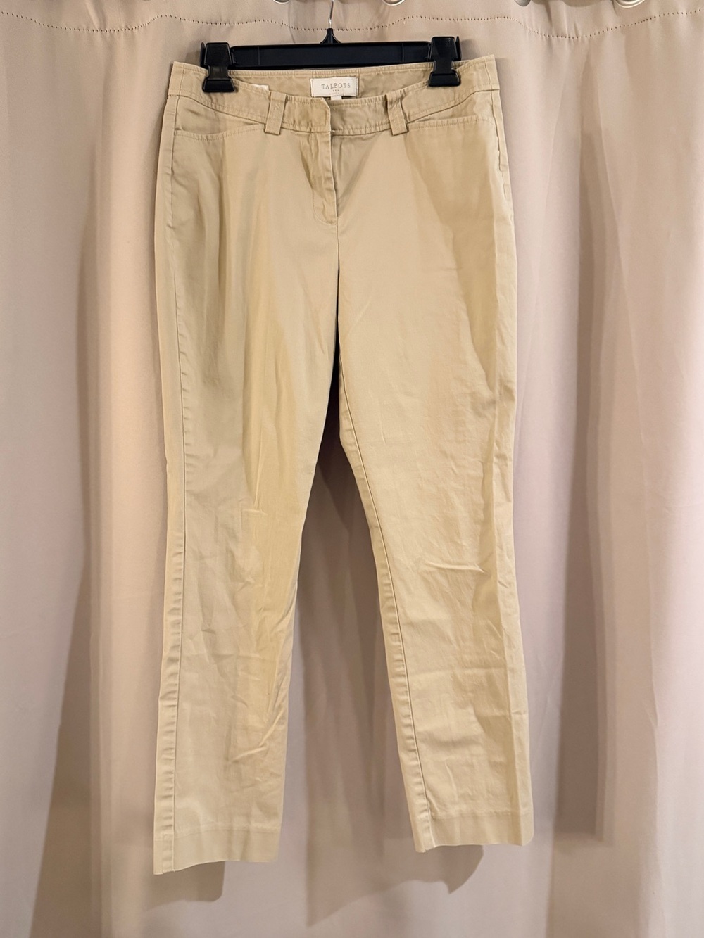 Talbots Beige Straight Leg Ankle Pants
